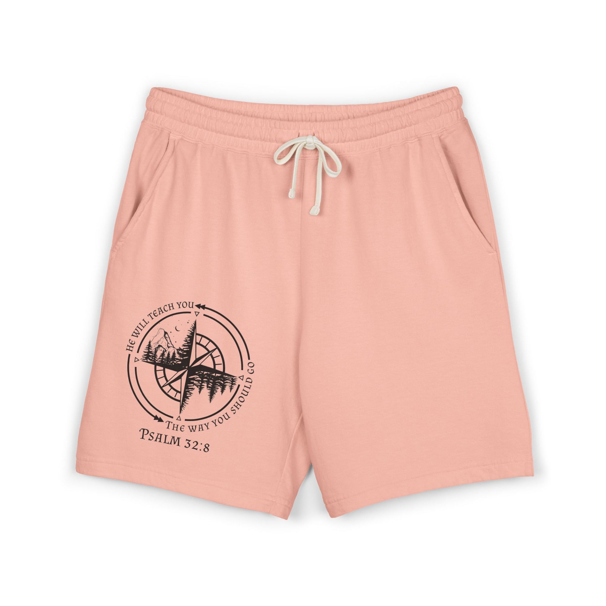 Psalm 32:8 Compass Sweat Shorts — Lightweight Fleece