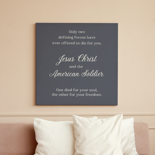 Only Two Defining Forces Wall Art CANVAS | Military Sign, Patriotic Quote Sign | Home Wall Decor, Gift