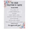 To Our Pastor&#39;s Wife - Personalized Fleece Blanket