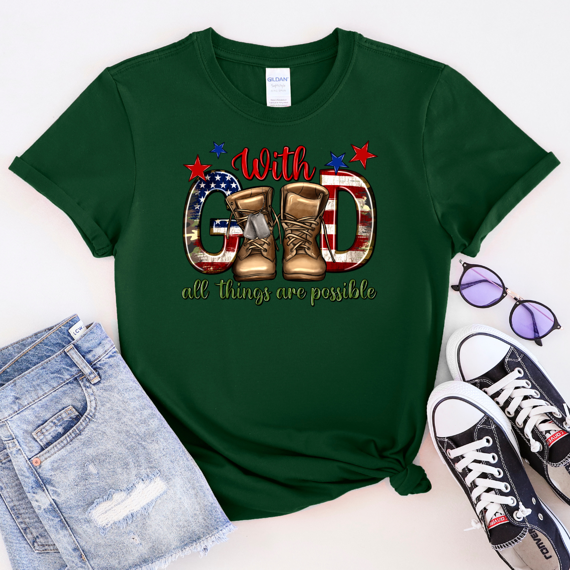 With God Patriot T-Shirt