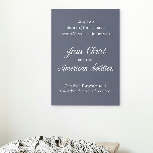 Only Two Defining Forces Wall Art CANVAS | Military Sign, Patriotic Quote Sign | Home Wall Decor, Gift