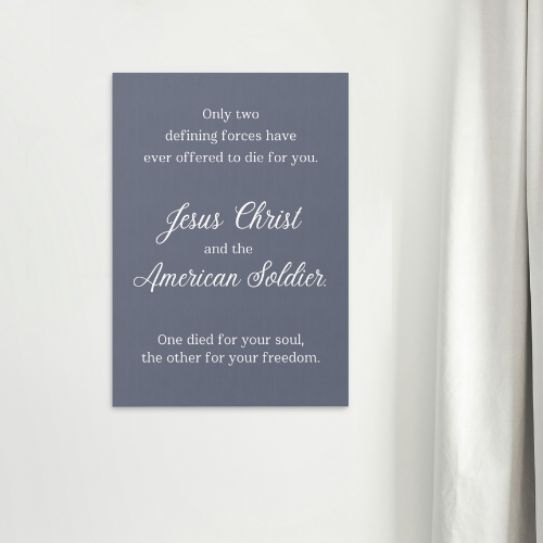 Only Two Defining Forces Wall Art CANVAS | Military Sign, Patriotic Quote Sign | Home Wall Decor, Gift