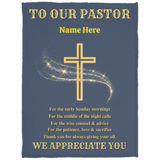 To Our Pastor - Personalized Fleece Blanket