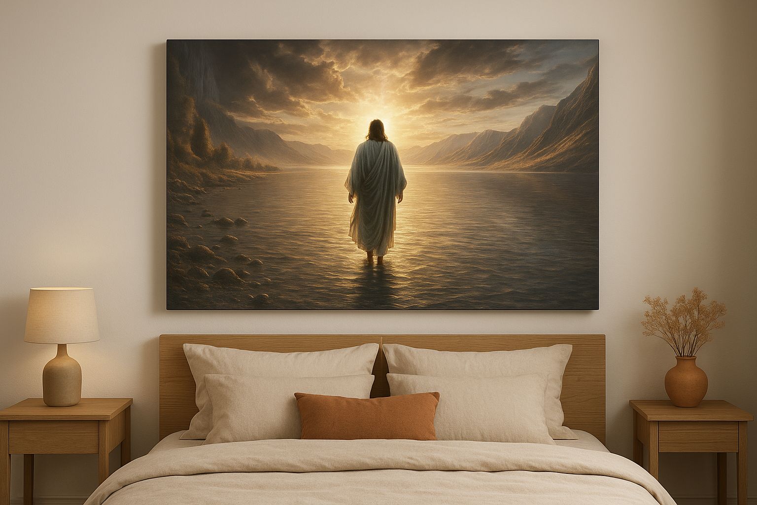 Jesus Walking on Water, Wall Art Canvas