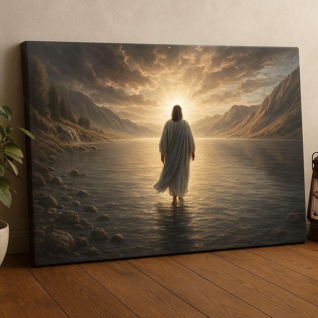 Jesus Walking on Water, Wall Art Canvas