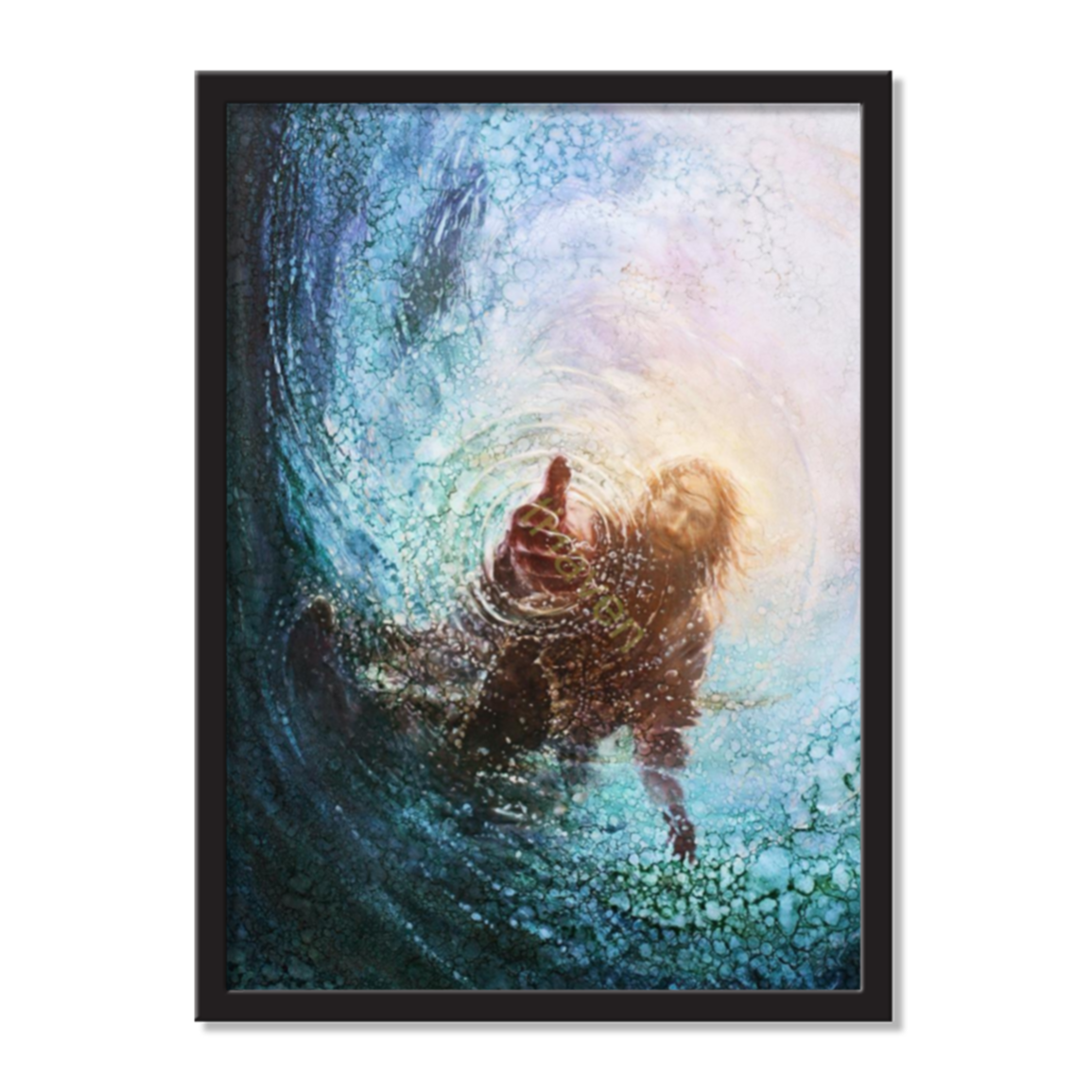 The Hand of God FRAMED Wall Art Canvas