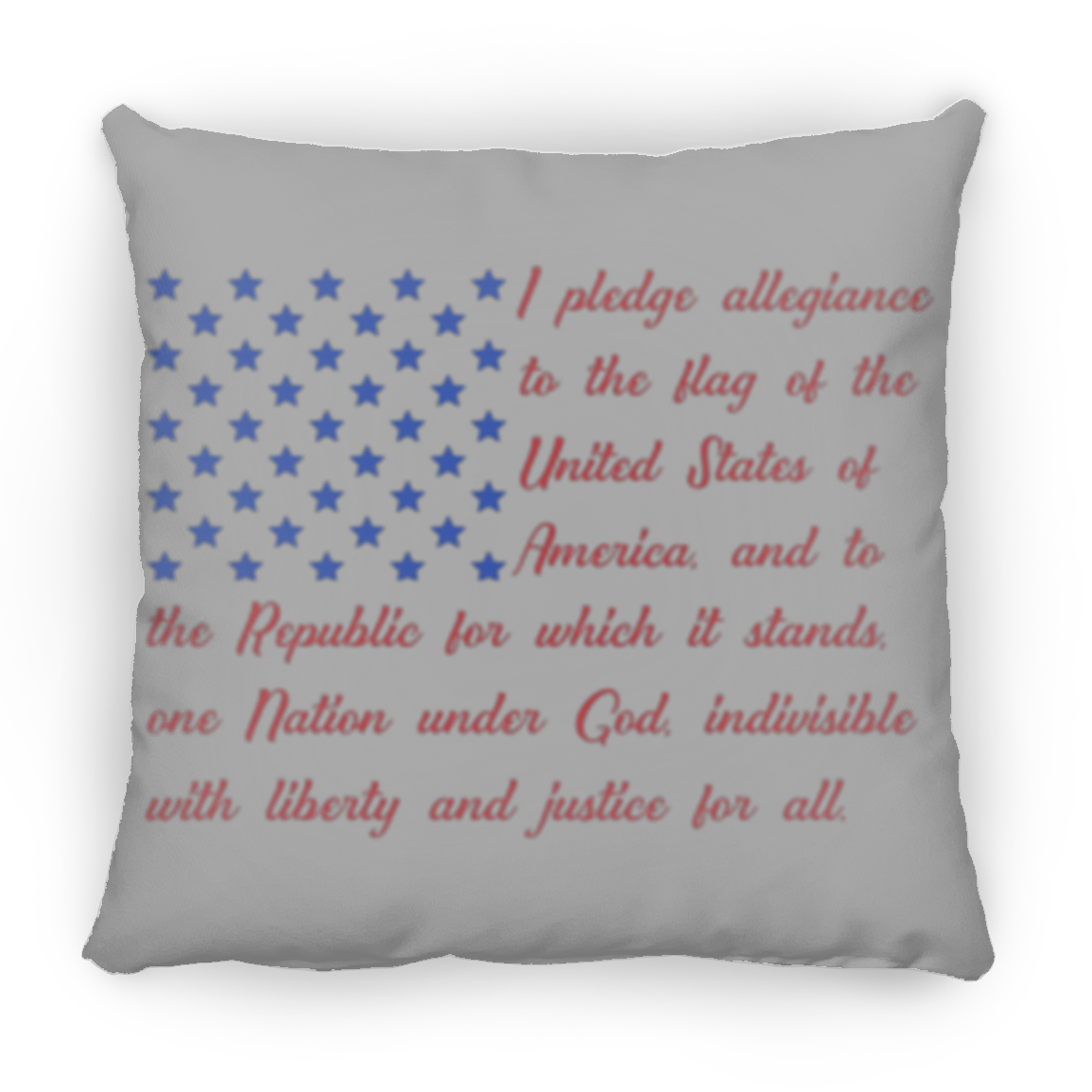 American Flag Pillow for Memorial Day, Fourth of July, Summer | USA Pledge of Allegiance Pillow