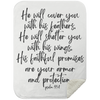 Psalm 91 Blanket | Comfort Gift for Tough Times &amp; Christmas Cheer