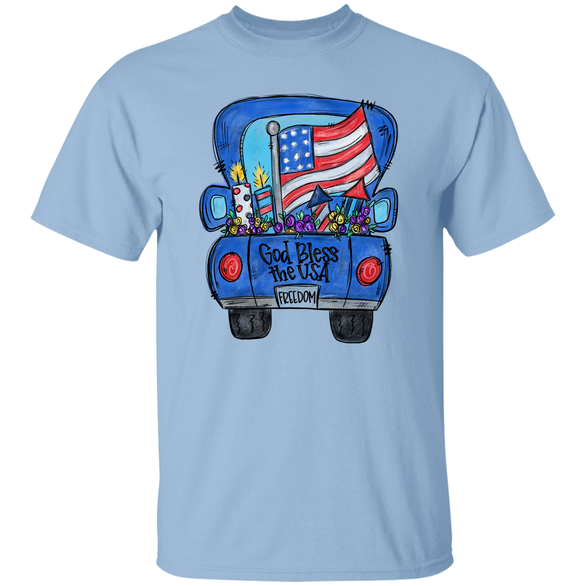 God Bless The USA Truck T-Shirt