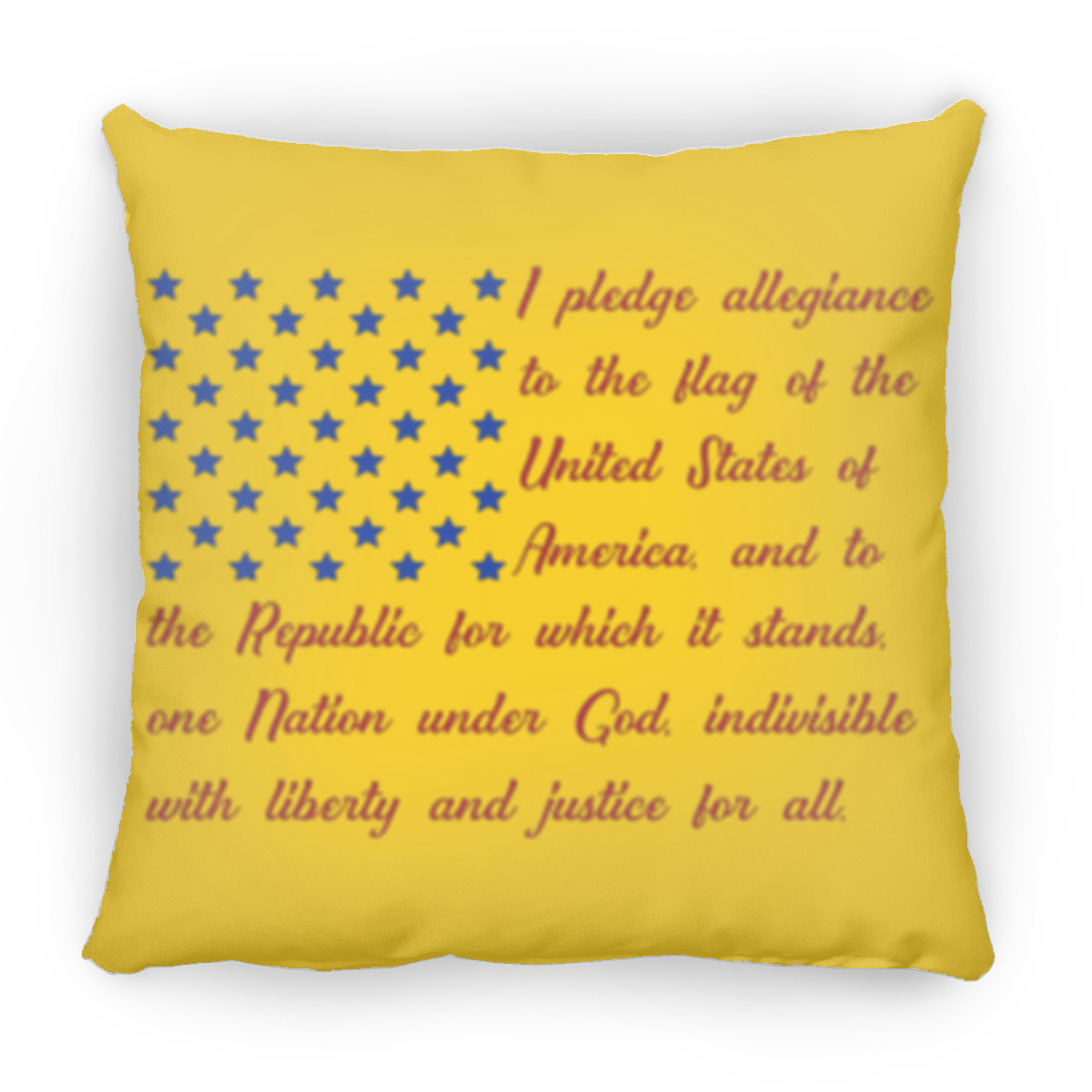 American Flag Pillow for Memorial Day, Fourth of July, Summer | USA Pledge of Allegiance Pillow