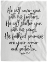 Psalm 91 Blanket | Comfort Gift for Tough Times &amp; Christmas Cheer