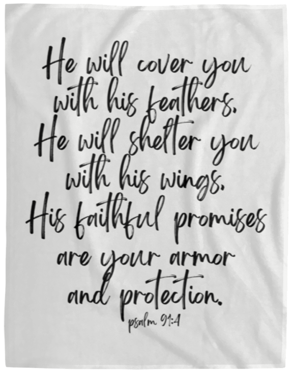 Psalm 91 Blanket | Comfort Gift for Tough Times &amp; Christmas Cheer