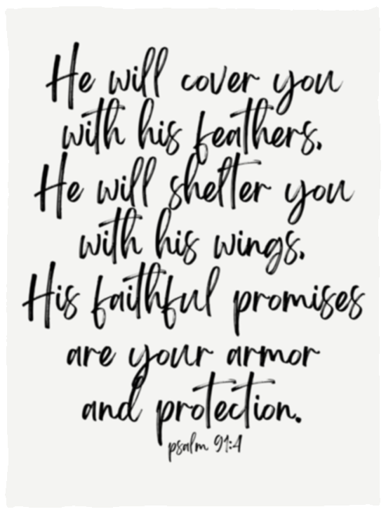 Psalm 91 Blanket | Comfort Gift for Tough Times &amp; Christmas Cheer