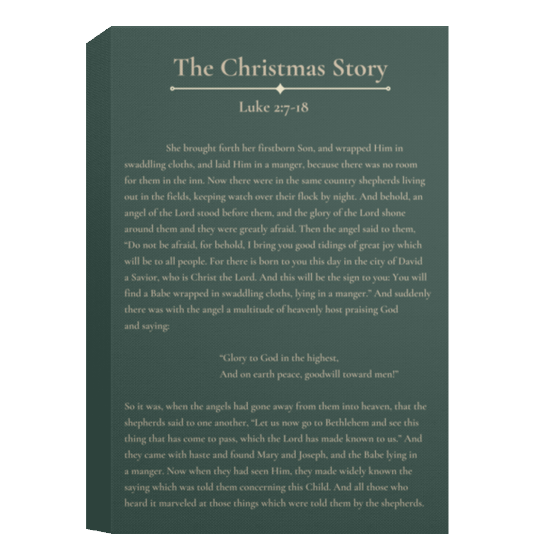 The Christmas Story Wall Art CANVAS | Christmas Wall Art