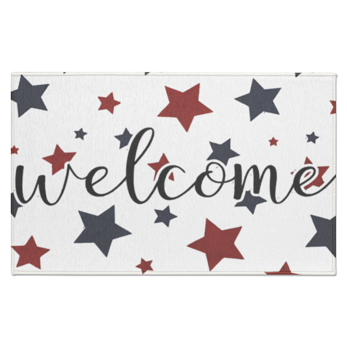 Star Spangled Welcome Patriotic Door Mat | Independence Day | Housewarming Gift