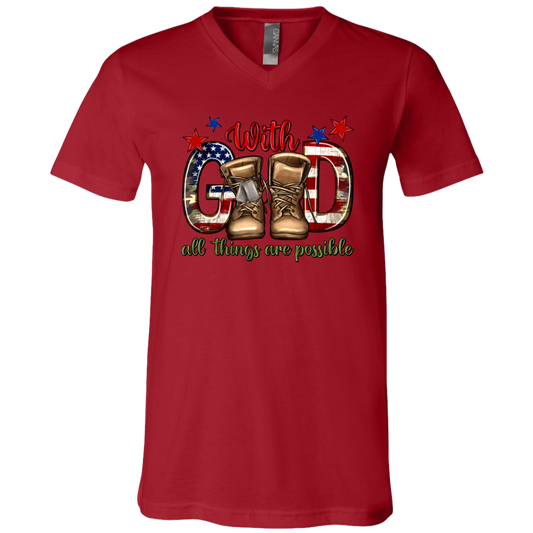 With God Patriot V-Neck