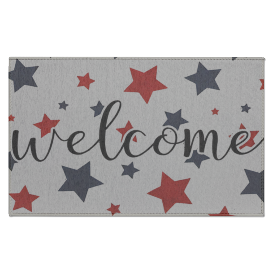 Star Spangled Welcome Patriotic Door Mat | Independence Day | Housewarming Gift