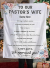 To Our Pastor&#39;s Wife - Personalized Fleece Blanket