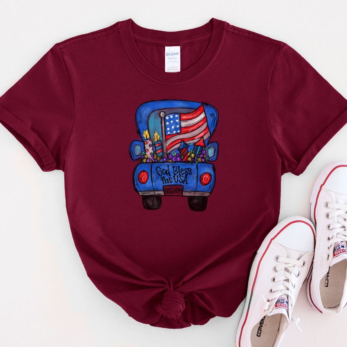 God Bless The USA Truck T-Shirt