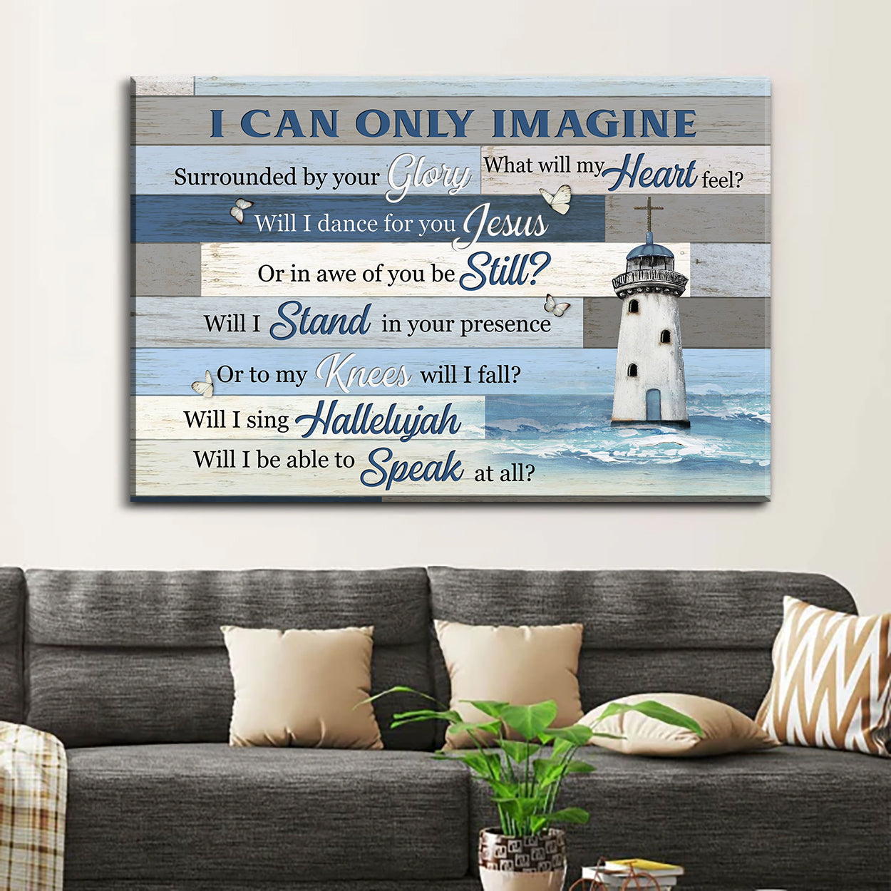 I Can Only Imagine Christian Canvas - Gift For Jesus Lovers, God Lovers, Christian Gifts