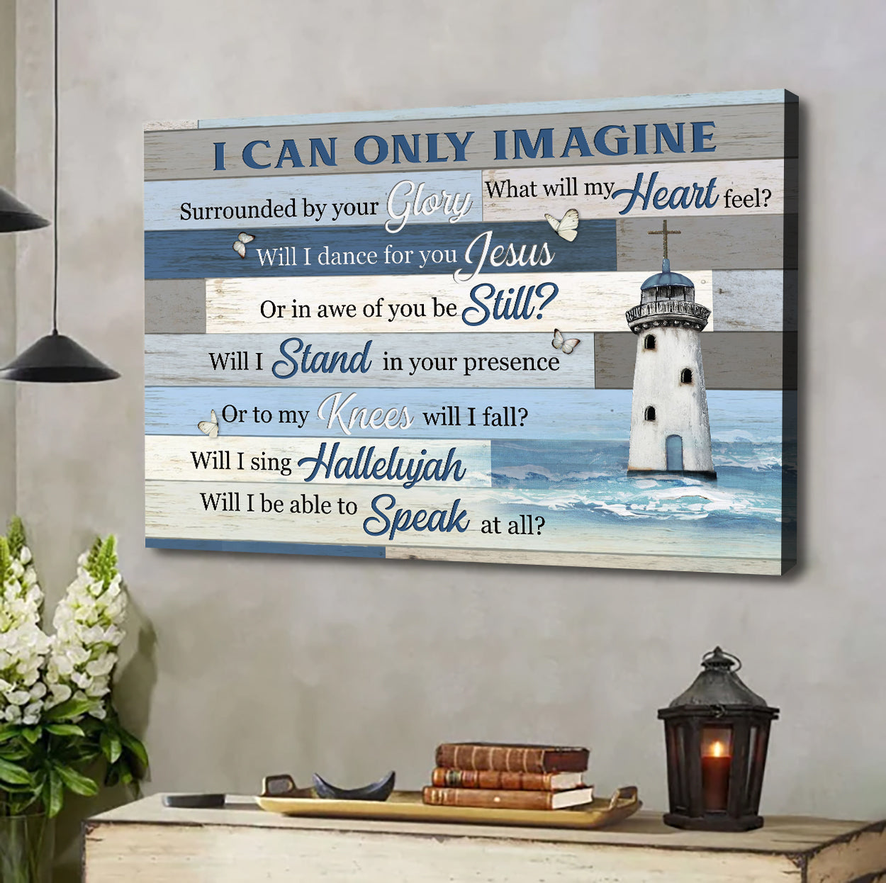 I Can Only Imagine Christian Canvas - Gift For Jesus Lovers, God Lovers, Christian Gifts