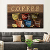 C.O.F.F.E.E Cups Gallery Wrapped Canvas Prints