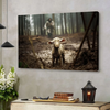 Jesus Running After A Lost Lamb, Jesus Lamb of God, Wall Art Canvas