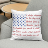 American Flag Pillow for Memorial Day, Fourth of July, Summer | USA Pledge of Allegiance Pillow