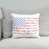 American Flag Pillow for Memorial Day, Fourth of July, Summer | USA Pledge of Allegiance Pillow