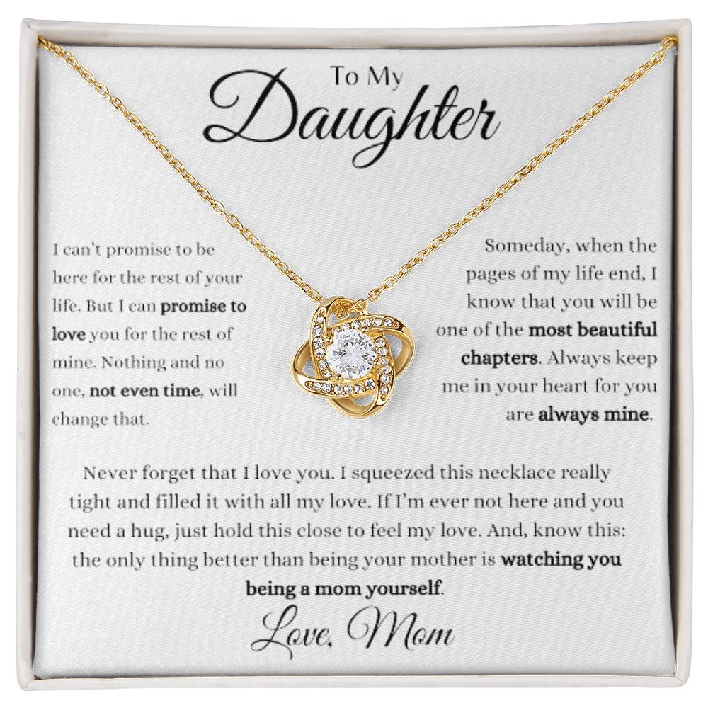 To My Daughter | Being A Mom | Love Knot Necklace