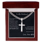 To My Husband | You Are My Best Friend | Cuban Link Chain With Cross Necklace
