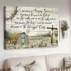 I STILL BELIEVE IN AMAZING GRACE, BARN PAINTING, FLOWER FIELD PAINTING - JESUS LANDSCAPE CANVAS PRINTS, WALL ART