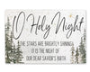 O Holy Night Wall Art Canvas | Christmas Decoration