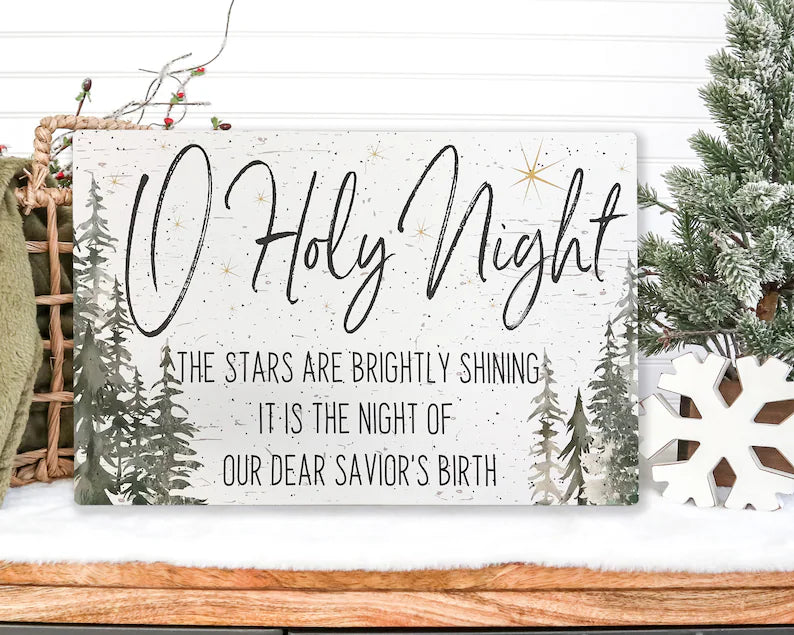 O Holy Night Wall Art Canvas | Christmas Decoration