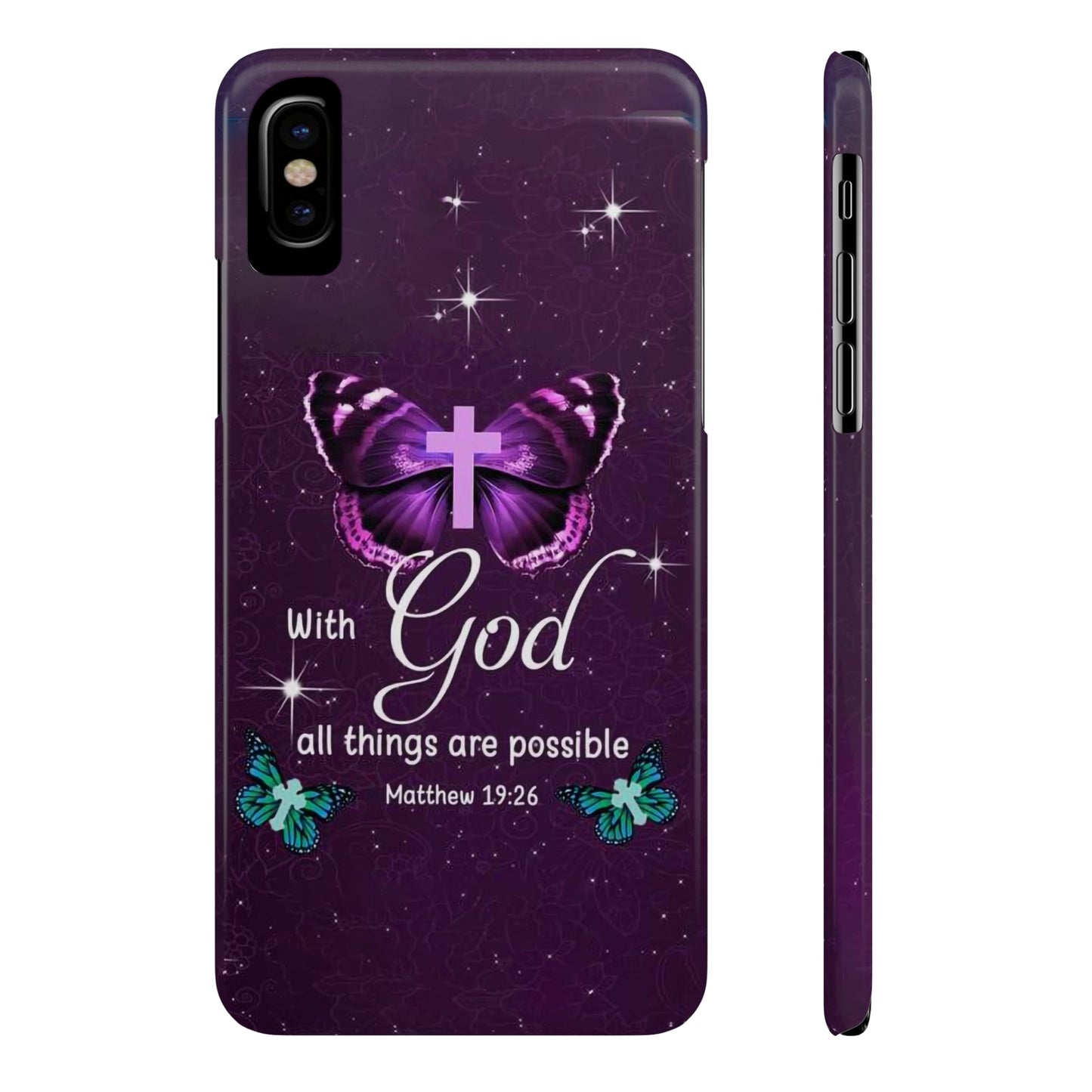 With God All Things Are Possible Phone Case, Christian Phone Cases