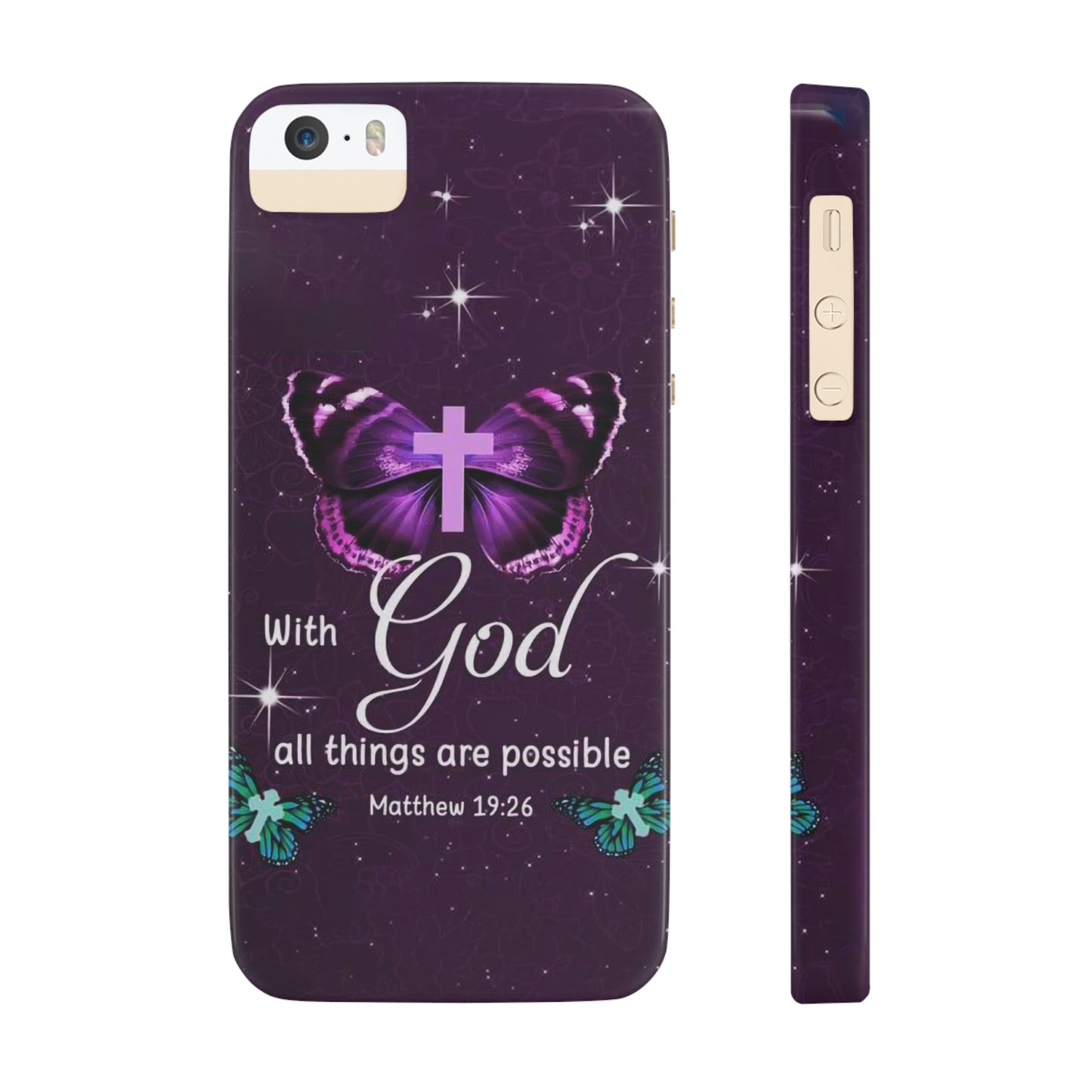 With God All Things Are Possible Phone Case, Christian Phone Cases