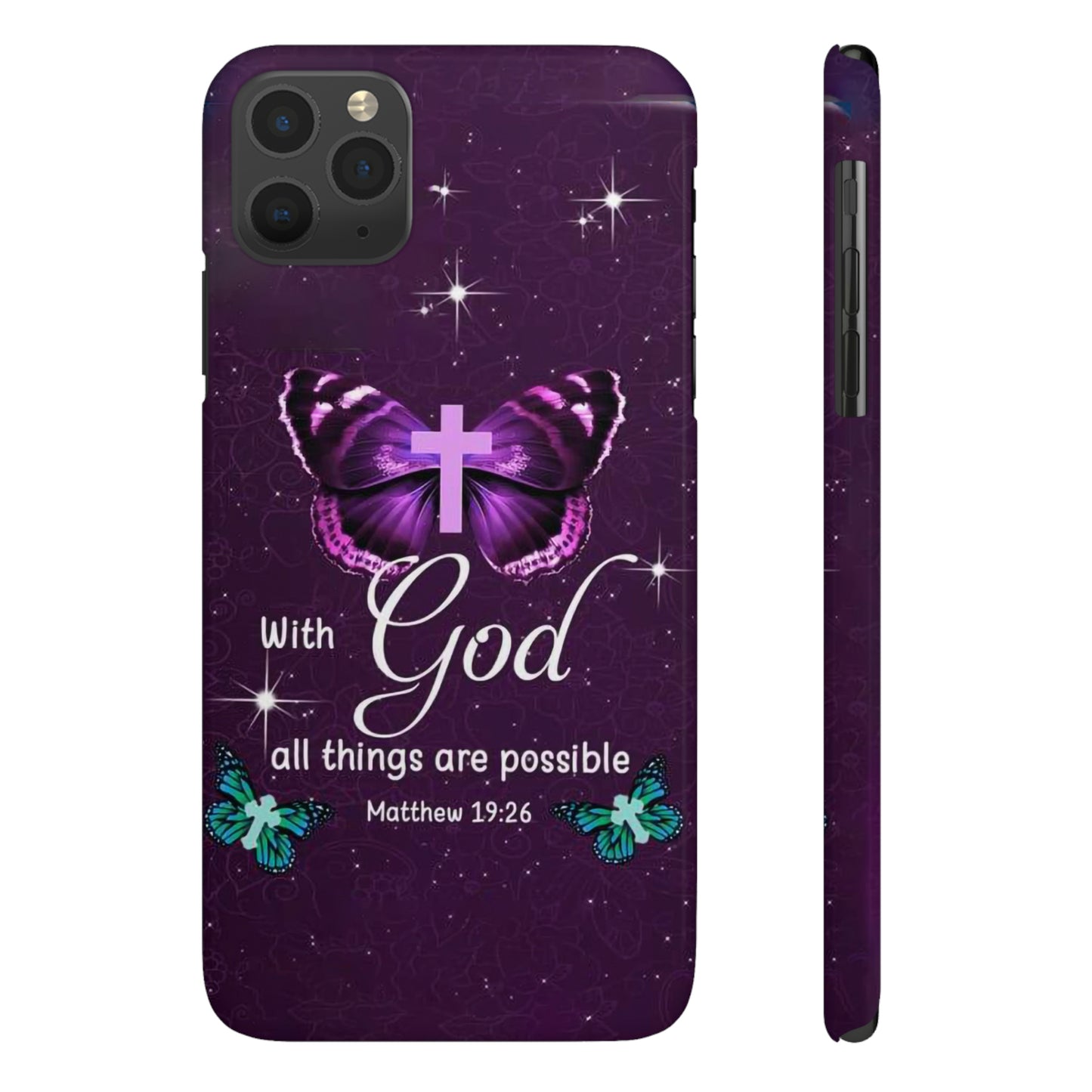 With God All Things Are Possible Phone Case, Christian Phone Cases