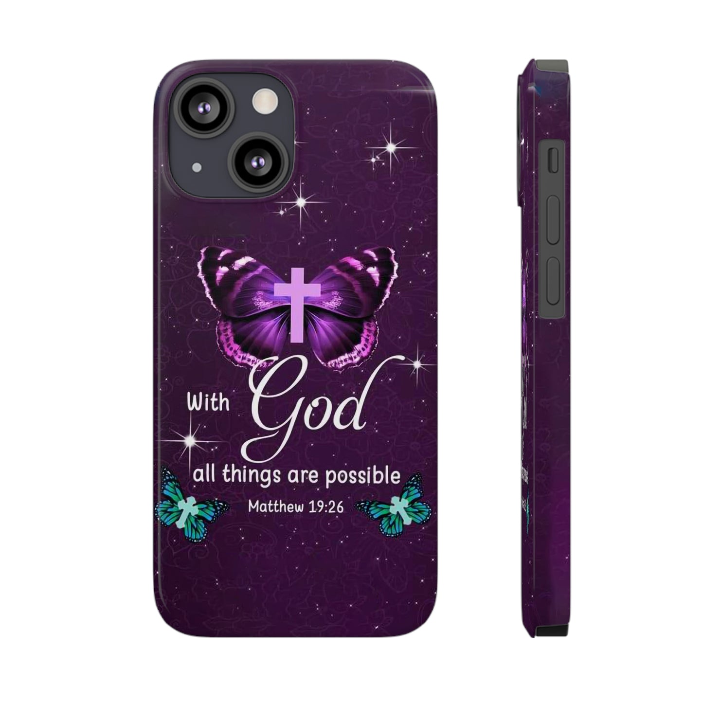 With God All Things Are Possible Phone Case, Christian Phone Cases