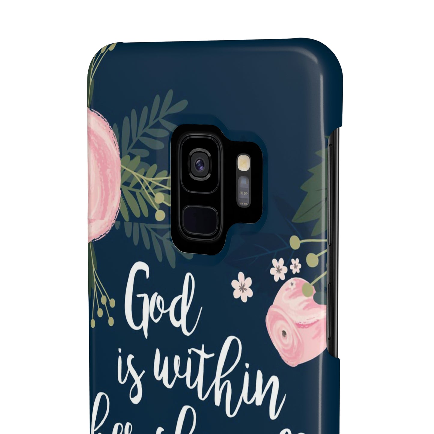 God Is With Her She Will Not Fall Phone Case, Christian Phone Cases