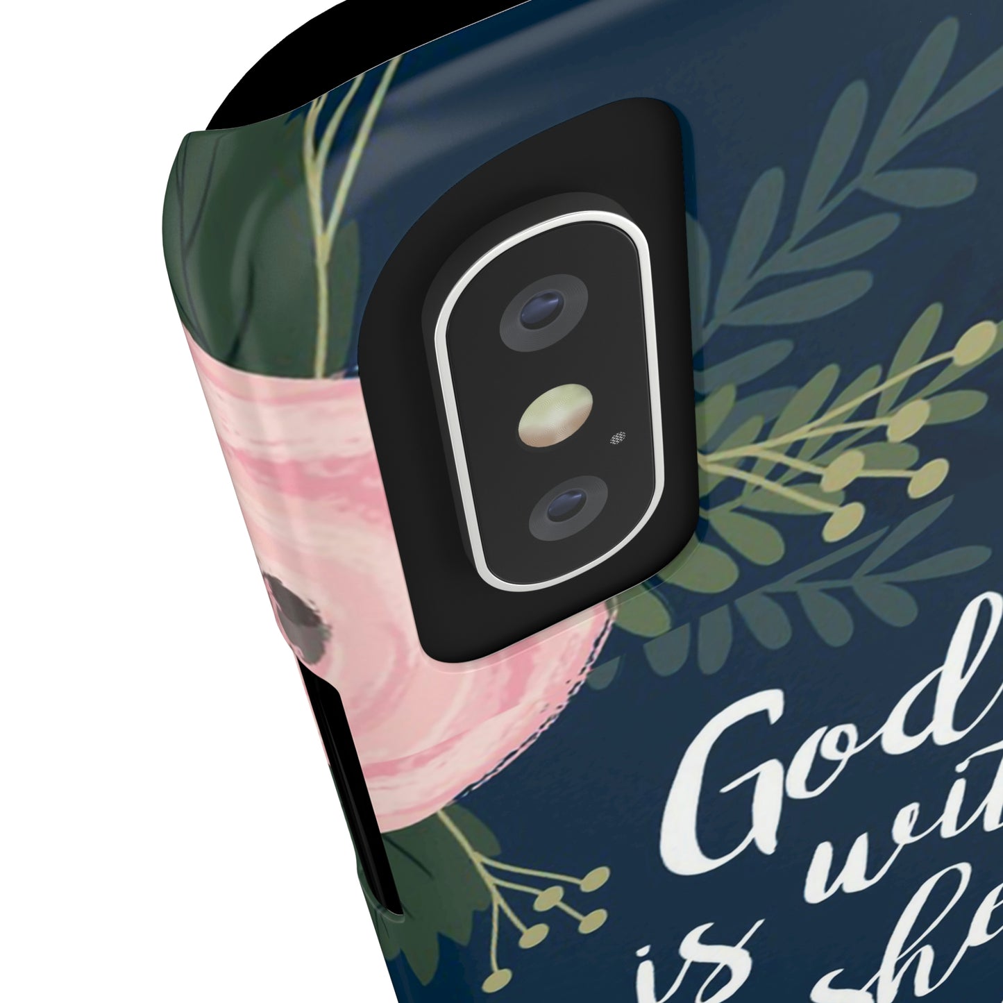 God Is With Her She Will Not Fall Phone Case, Christian Phone Cases