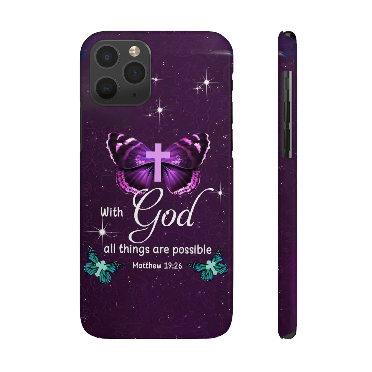 With God All Things Are Possible Phone Case, Christian Phone Cases