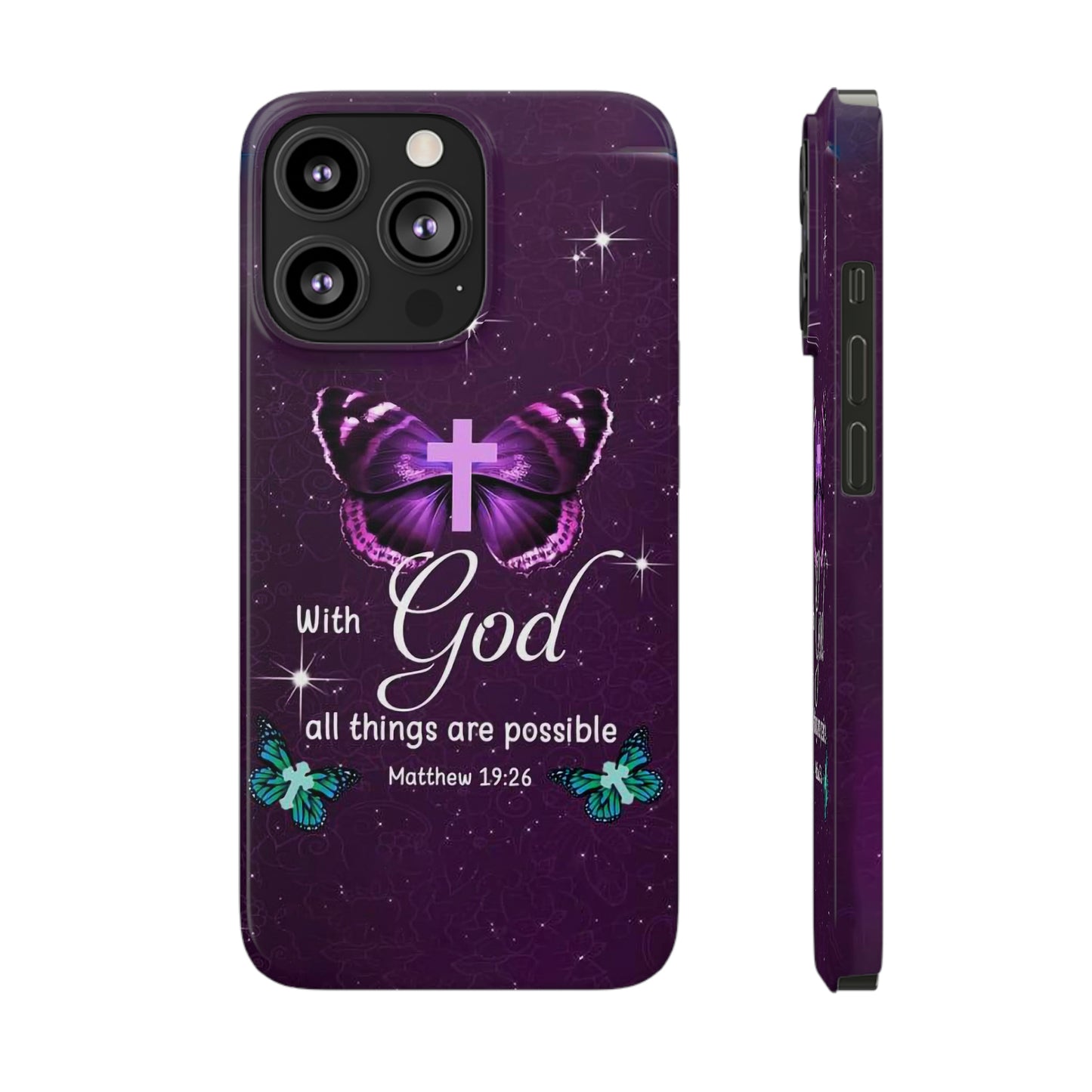 With God All Things Are Possible Phone Case, Christian Phone Cases