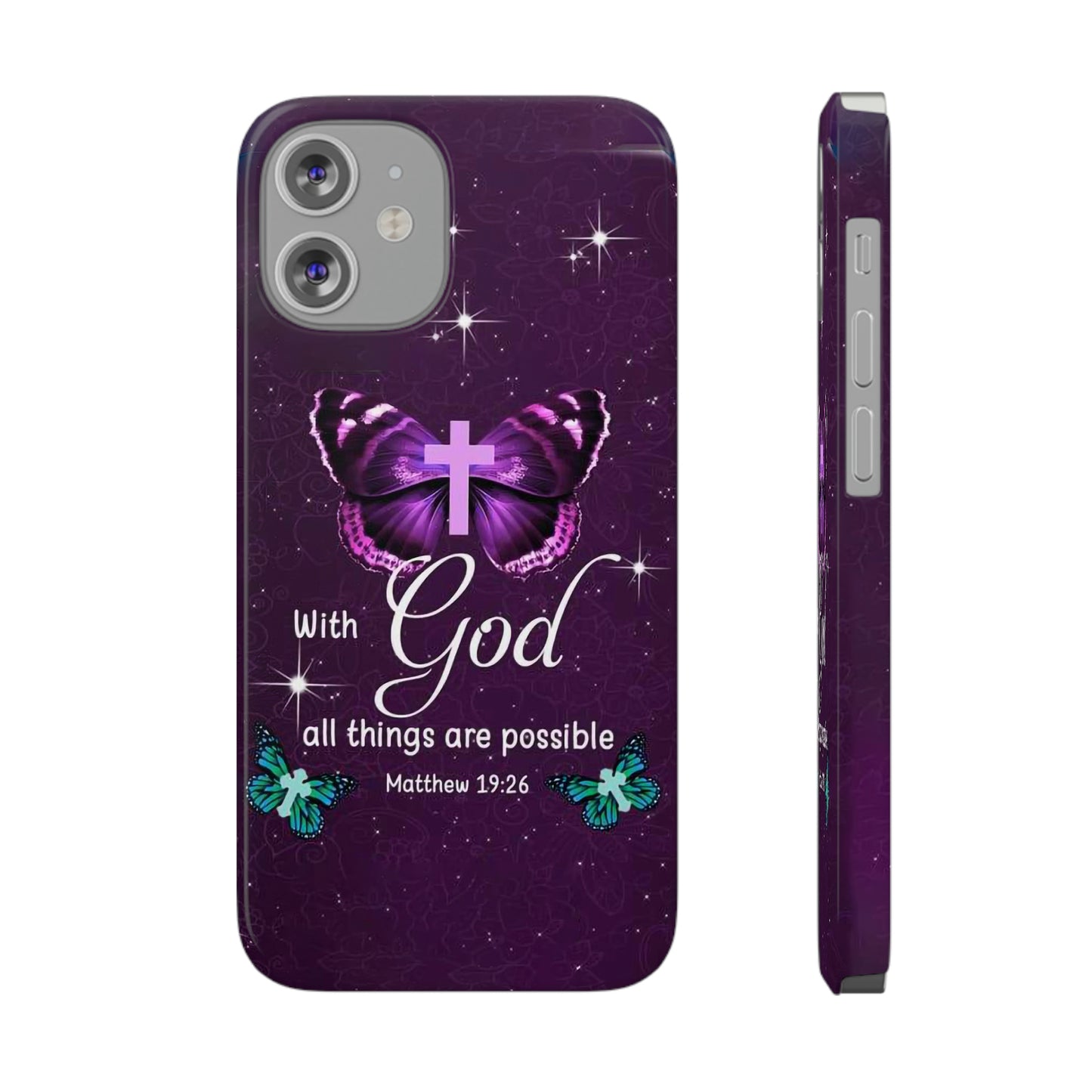 With God All Things Are Possible Phone Case, Christian Phone Cases