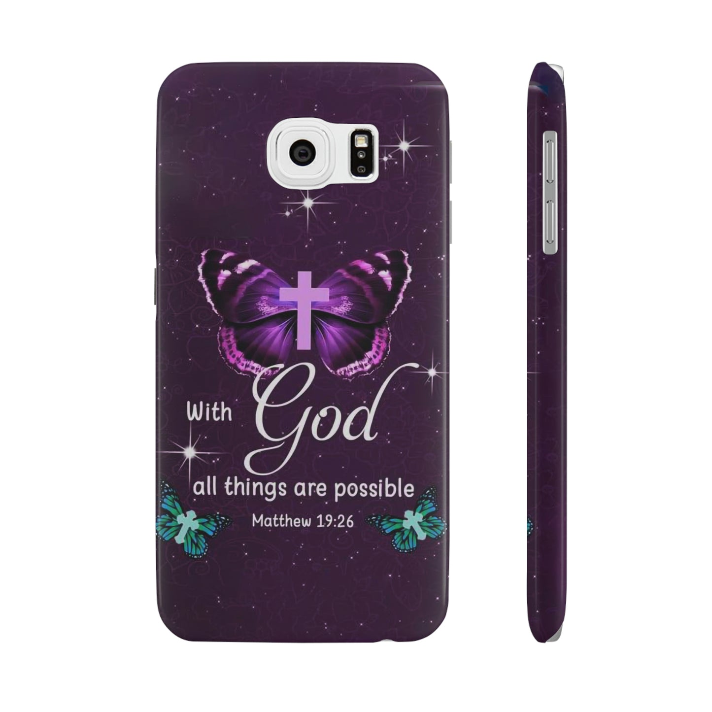 With God All Things Are Possible Phone Case, Christian Phone Cases