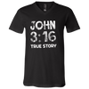 John 3:16 True Story V-Neck Tee