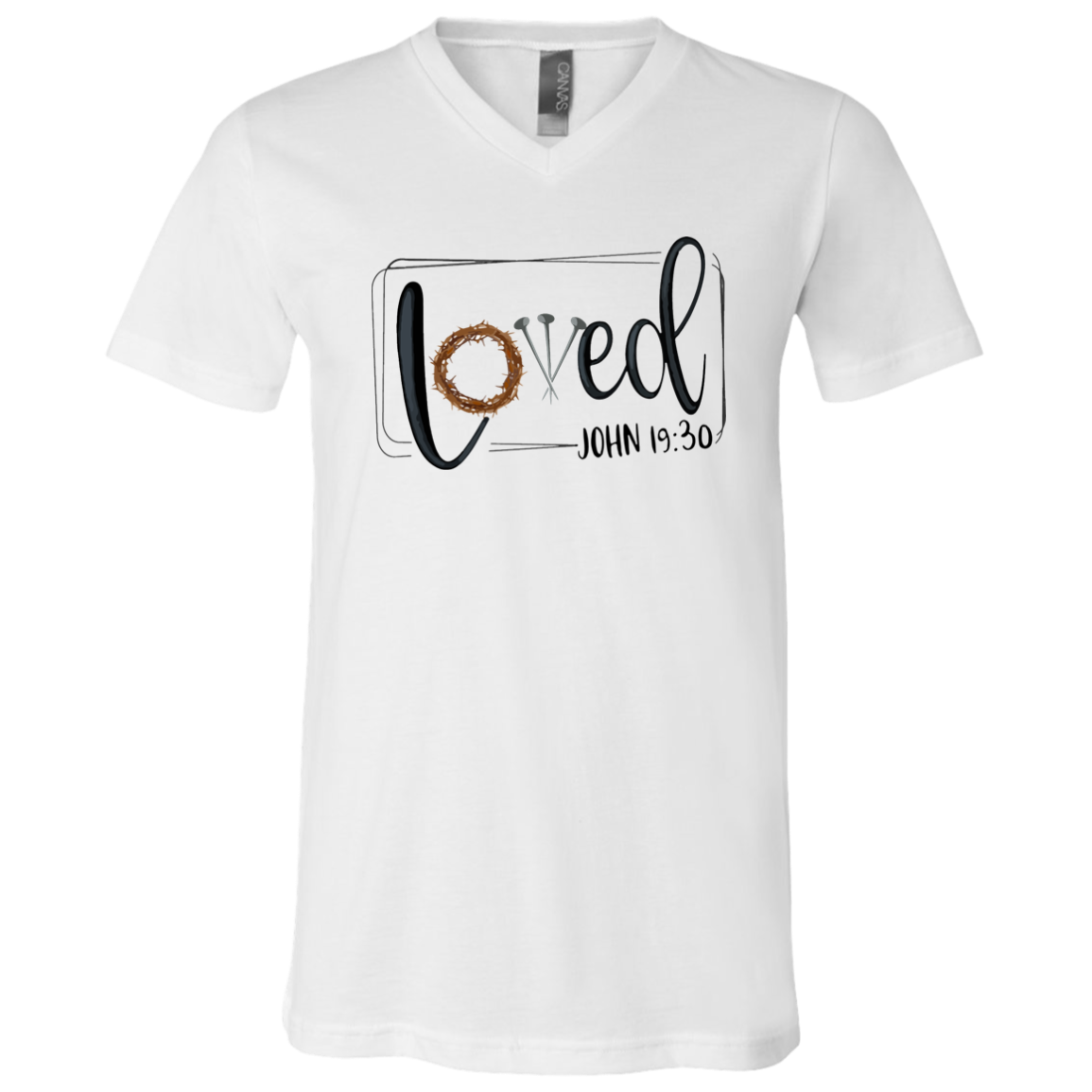 Loved John 19:30 V-Neck Tee