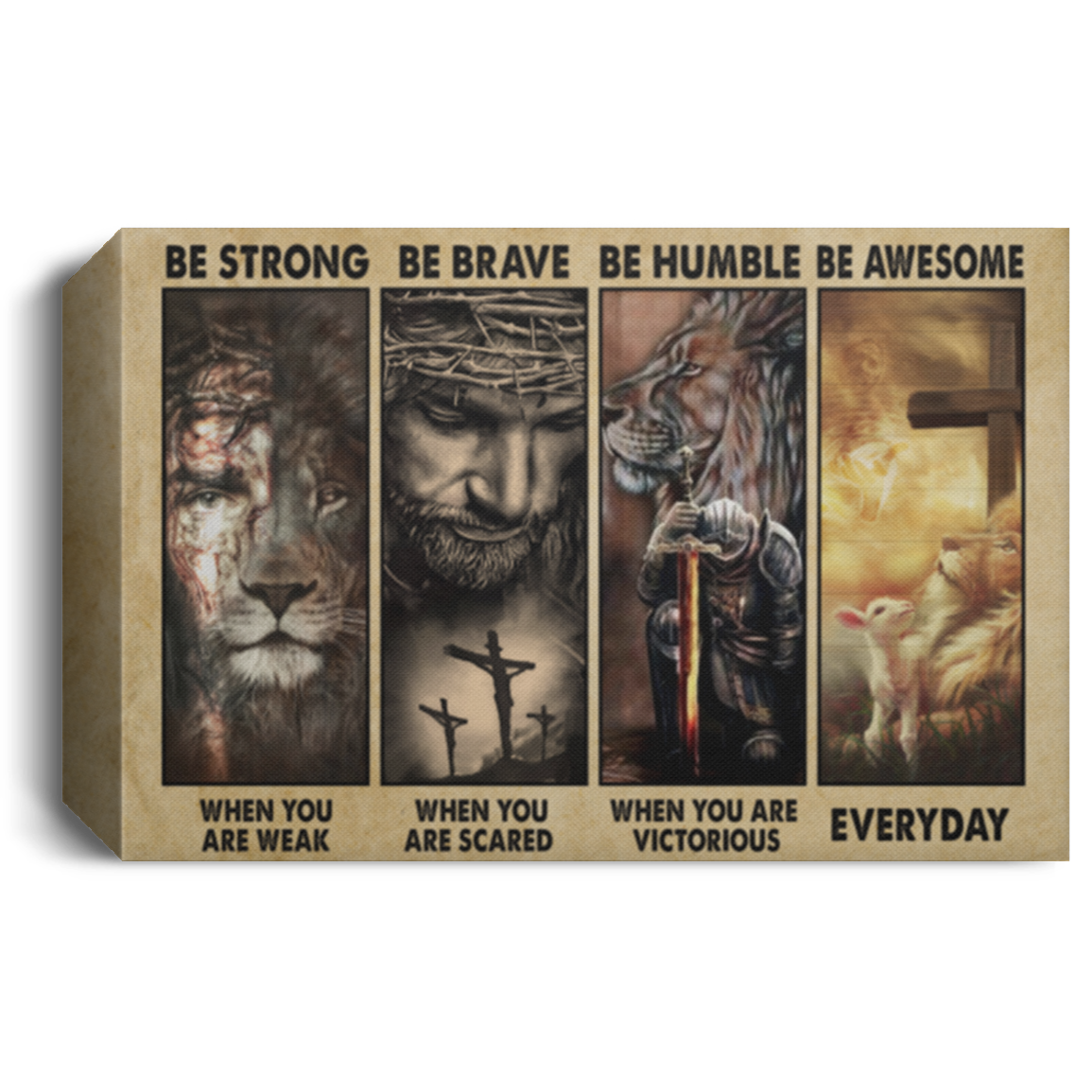 Be Strong When You Are Weak - Jesus Landscape Canvas Prints, Christian Wall Art