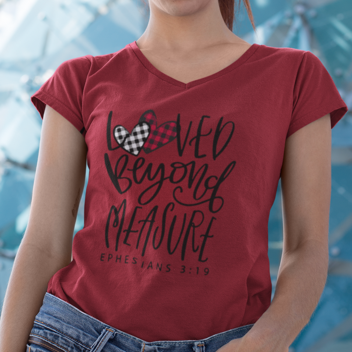 Loved Beyond Measure V-Neck Tee