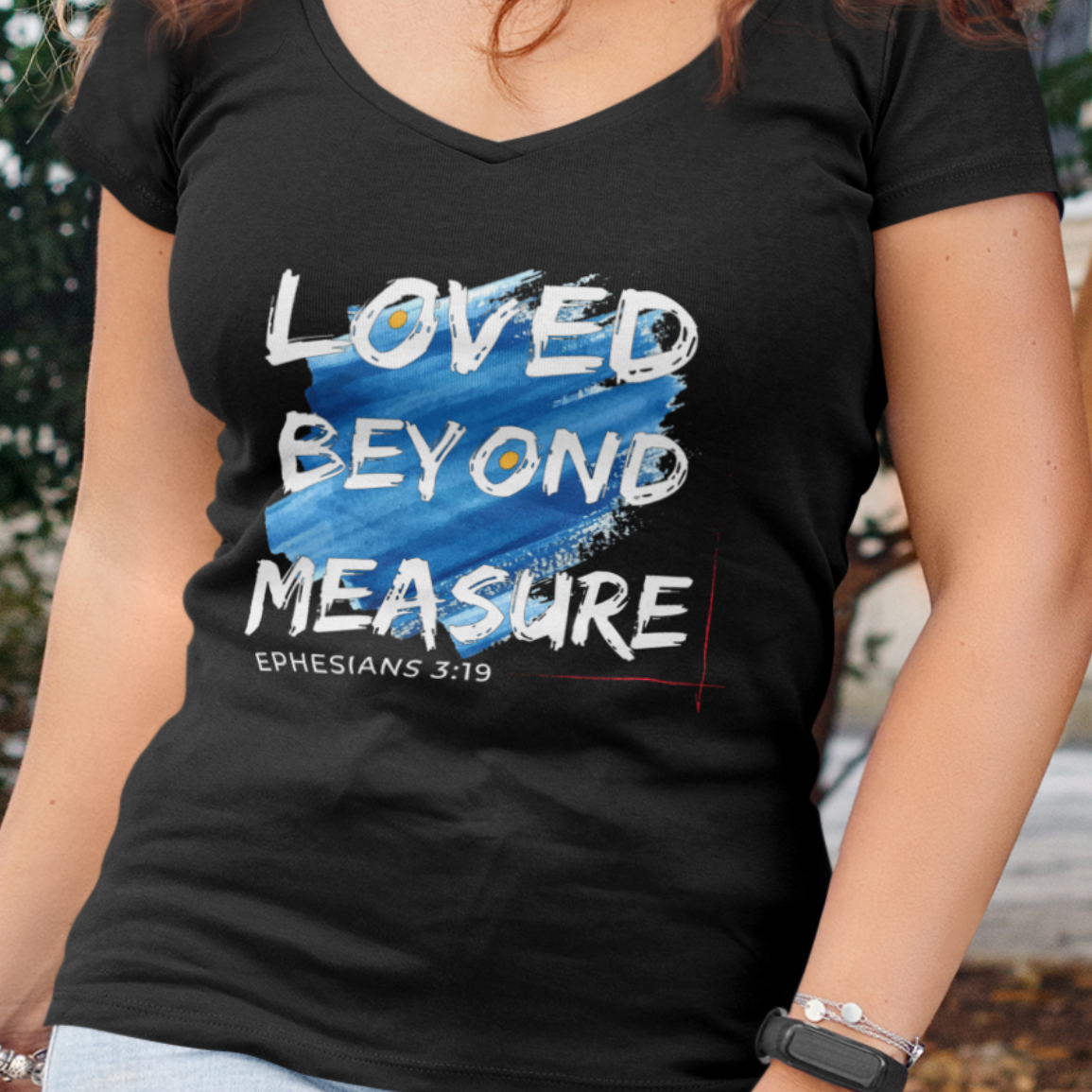 Loved Beyond Measure V-Neck Tee