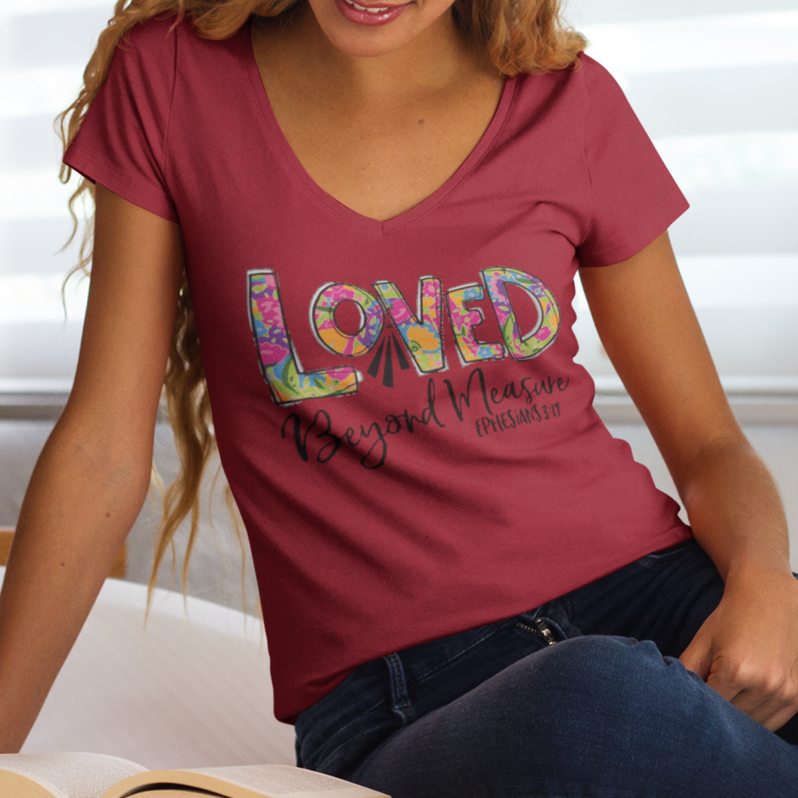 Loved Beyond Measure V-Neck Tee